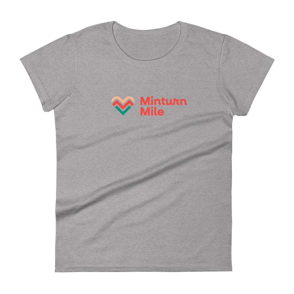 Minturn Mile logo Womens t-shirt tri color