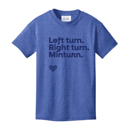 Kids Large Print Blue Left Turn