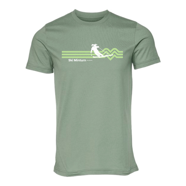 Ski Minturn Ponytail Unisex Sage T-shirt